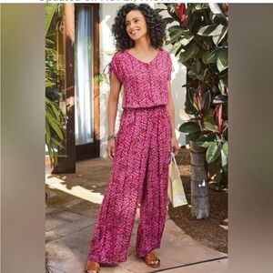 Soft Surroundings Poppy Wide Leg Jumpsuit Women’s Size 3X NWT